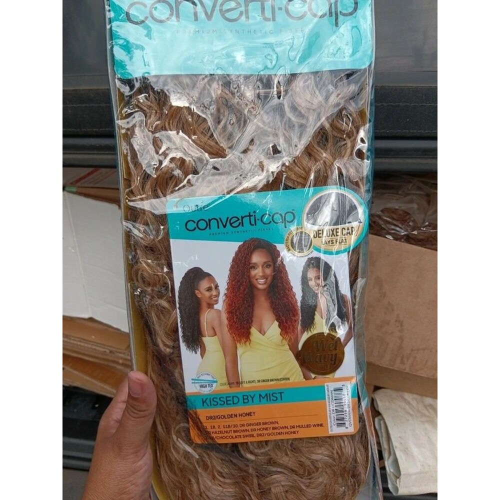 Converticap Kissed by Mist wet and wavy full wig Honey Golden
